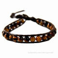 Tiger's eye single wrapped bracelet, suitable for promotional and gifts purposes